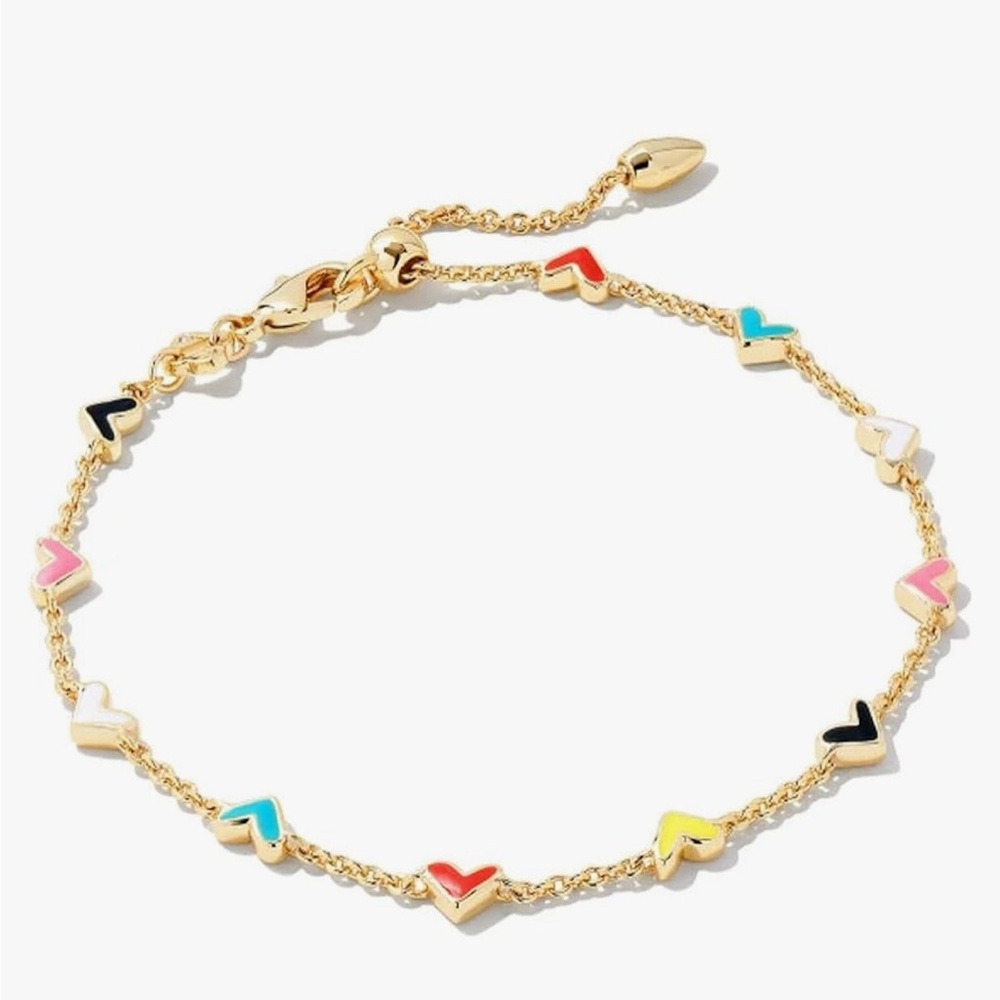 Kendra Scott Haven Heart Delicate Charm Bracelet NWOT